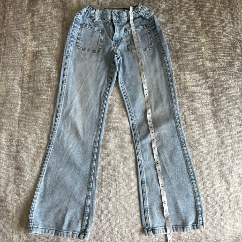 Zara Light Blue Flare Kids Jeans, Size 11-12 - Picture 4 of 6